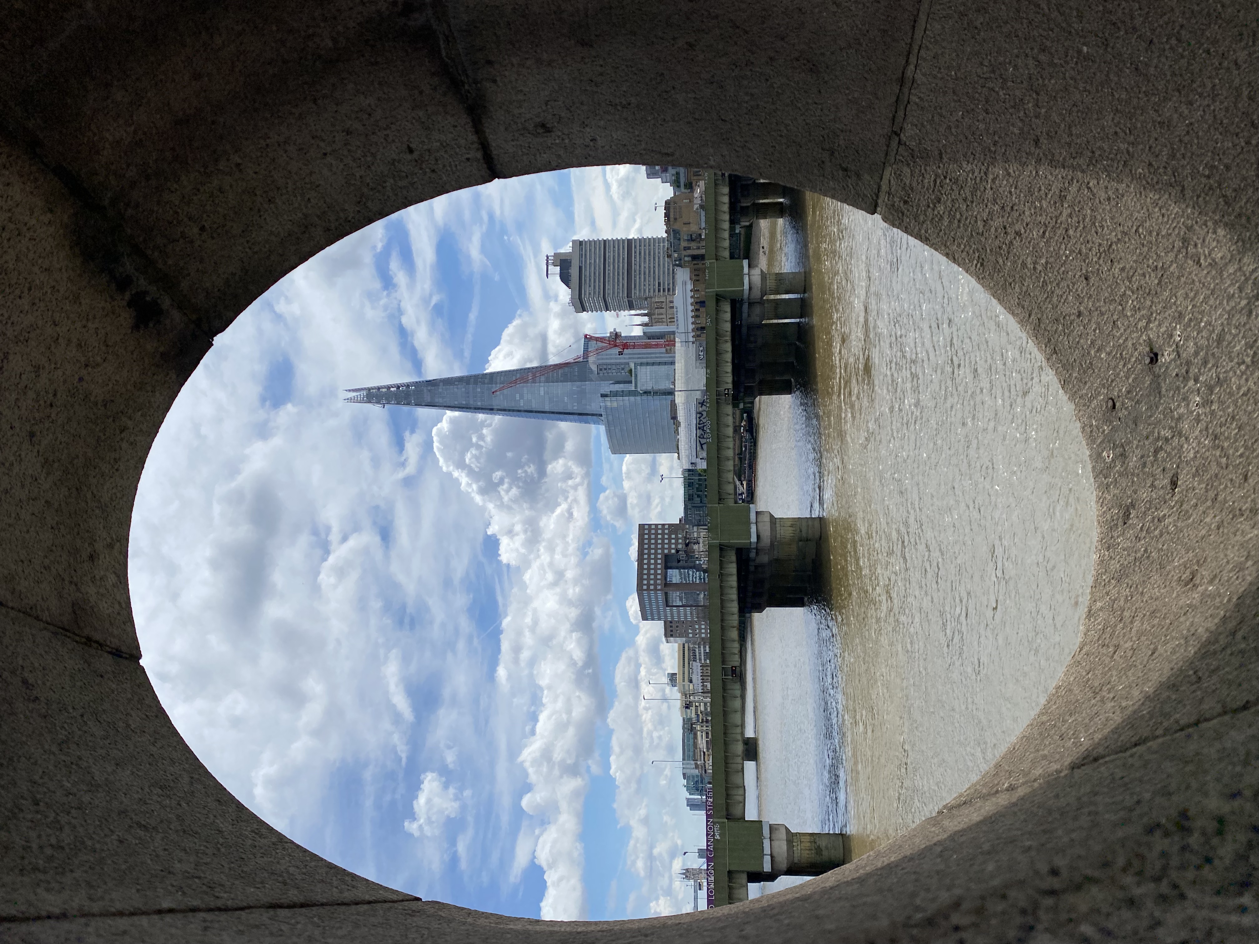 An eye towards the Shard in London.