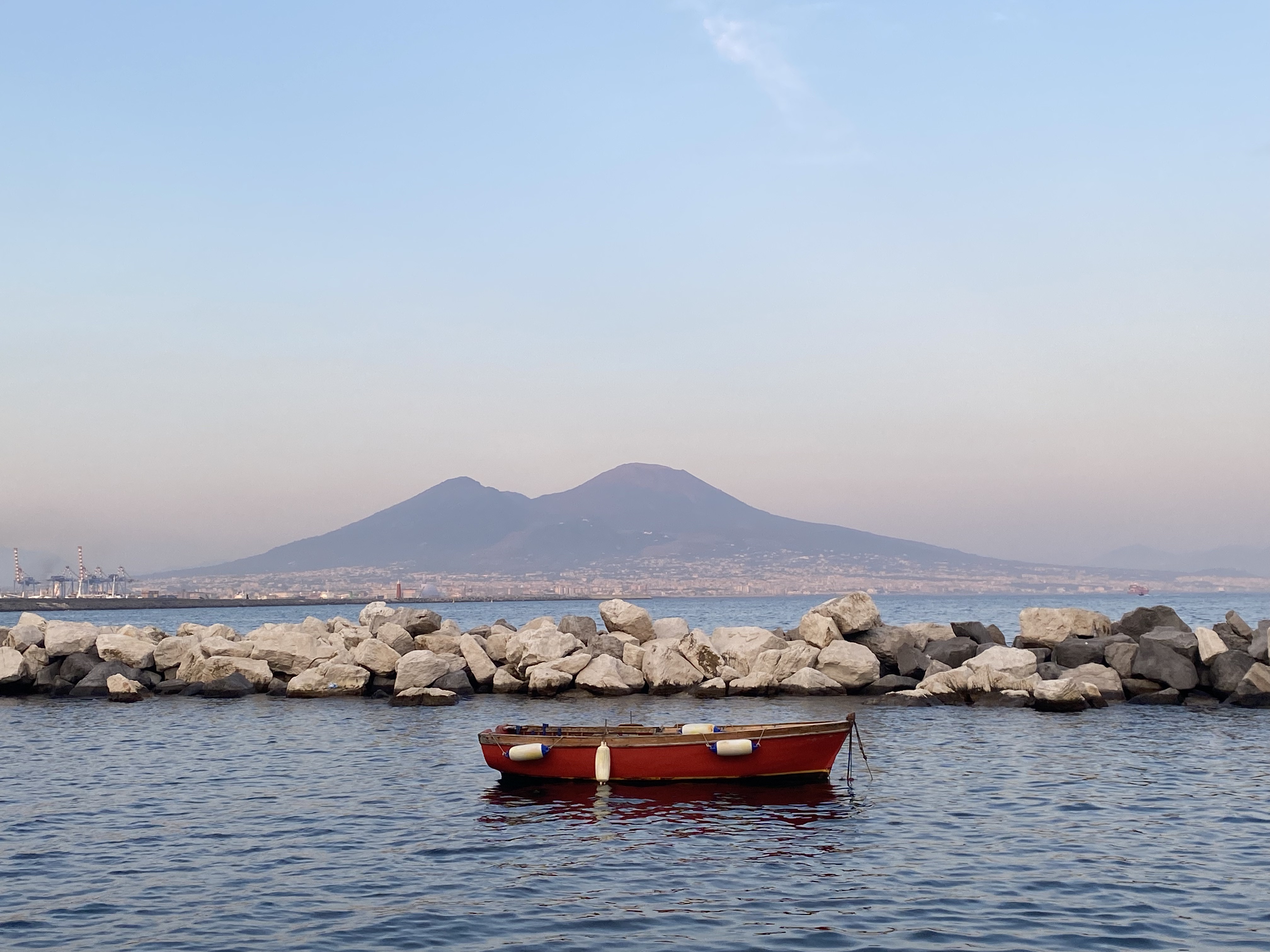 The calming waters below Mt. Vesuvio in Napoli.